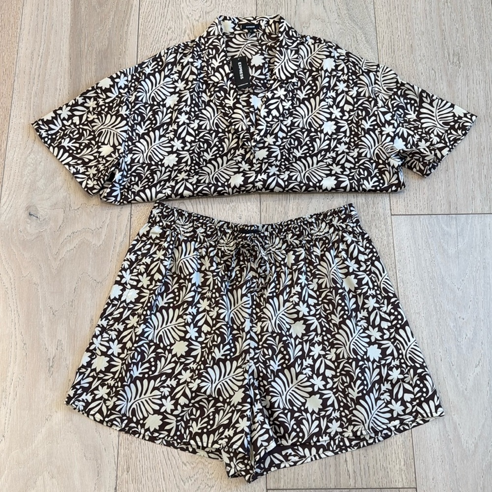 Express Tropical Print Matching Set in Size Medium | New With Tags